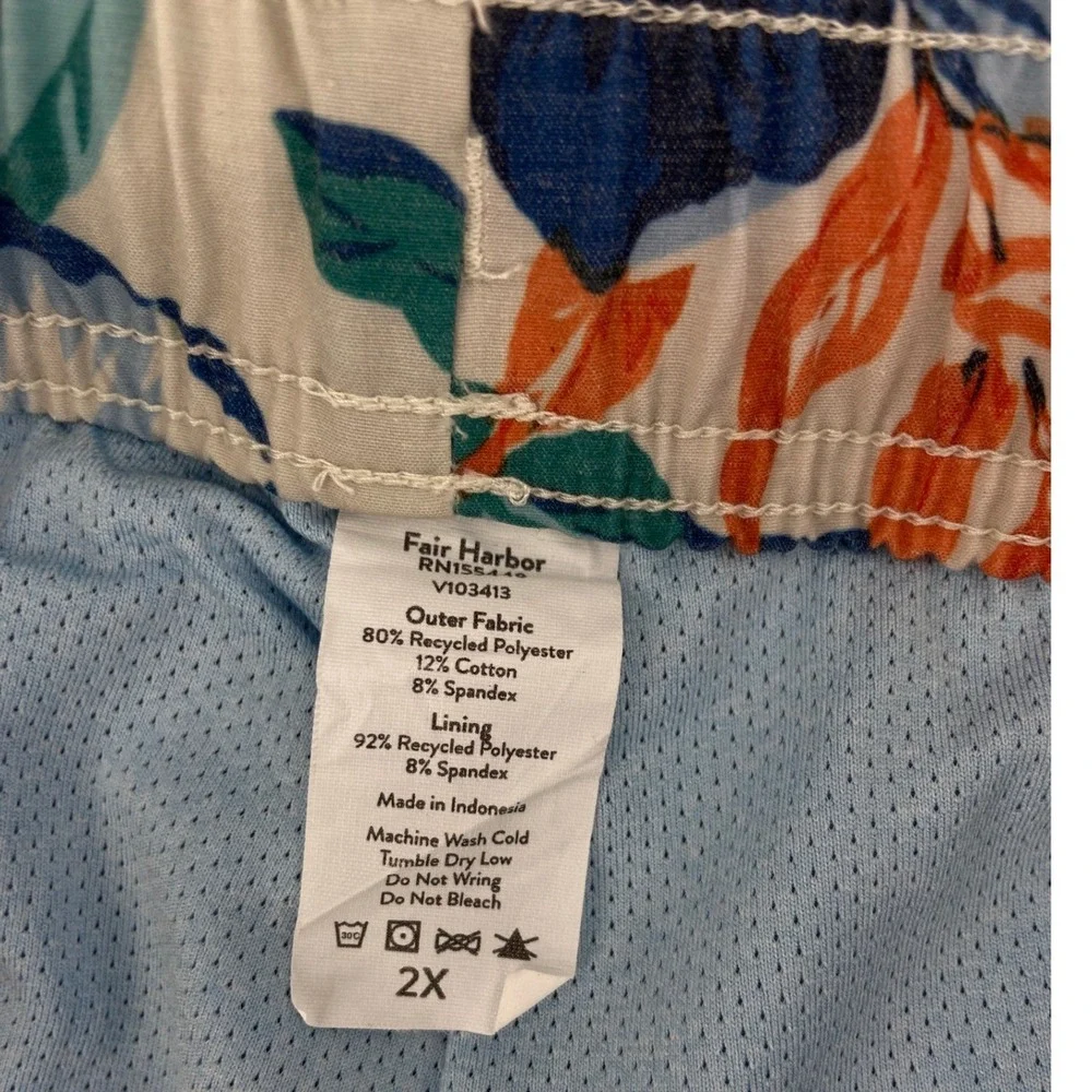 Fair Harbor Swim‎ Trunks Men 2XL The Anchor Tropical Floral Surf Beach Lined